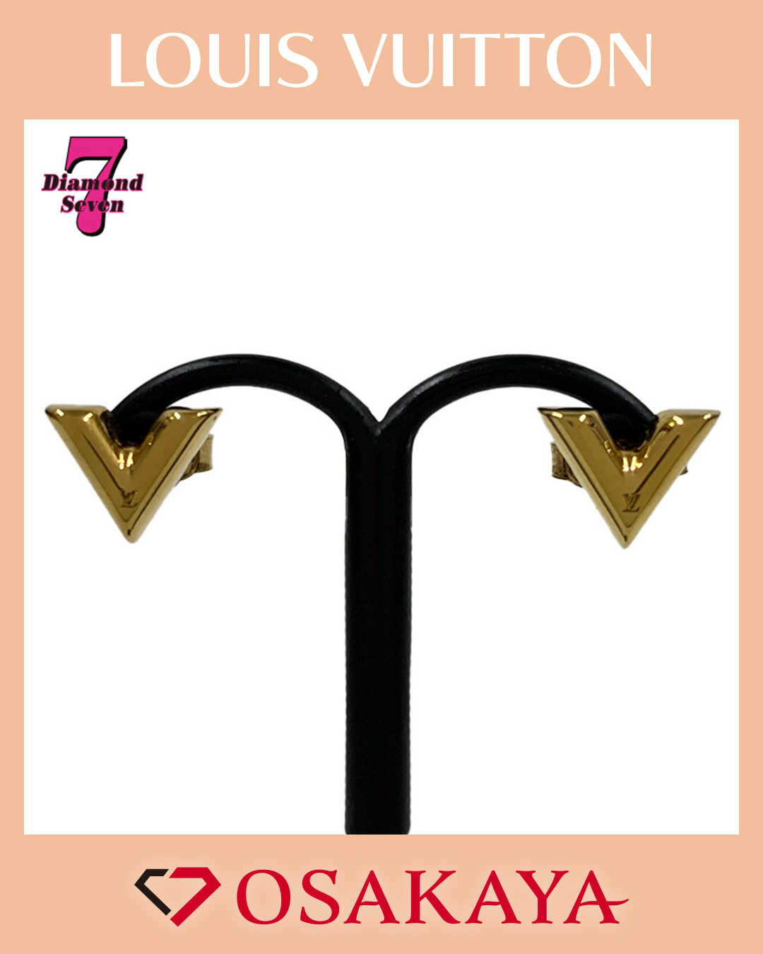 ルイ・ヴィトン ピアス･エセンシャル V / M68153 ゴールドカラー