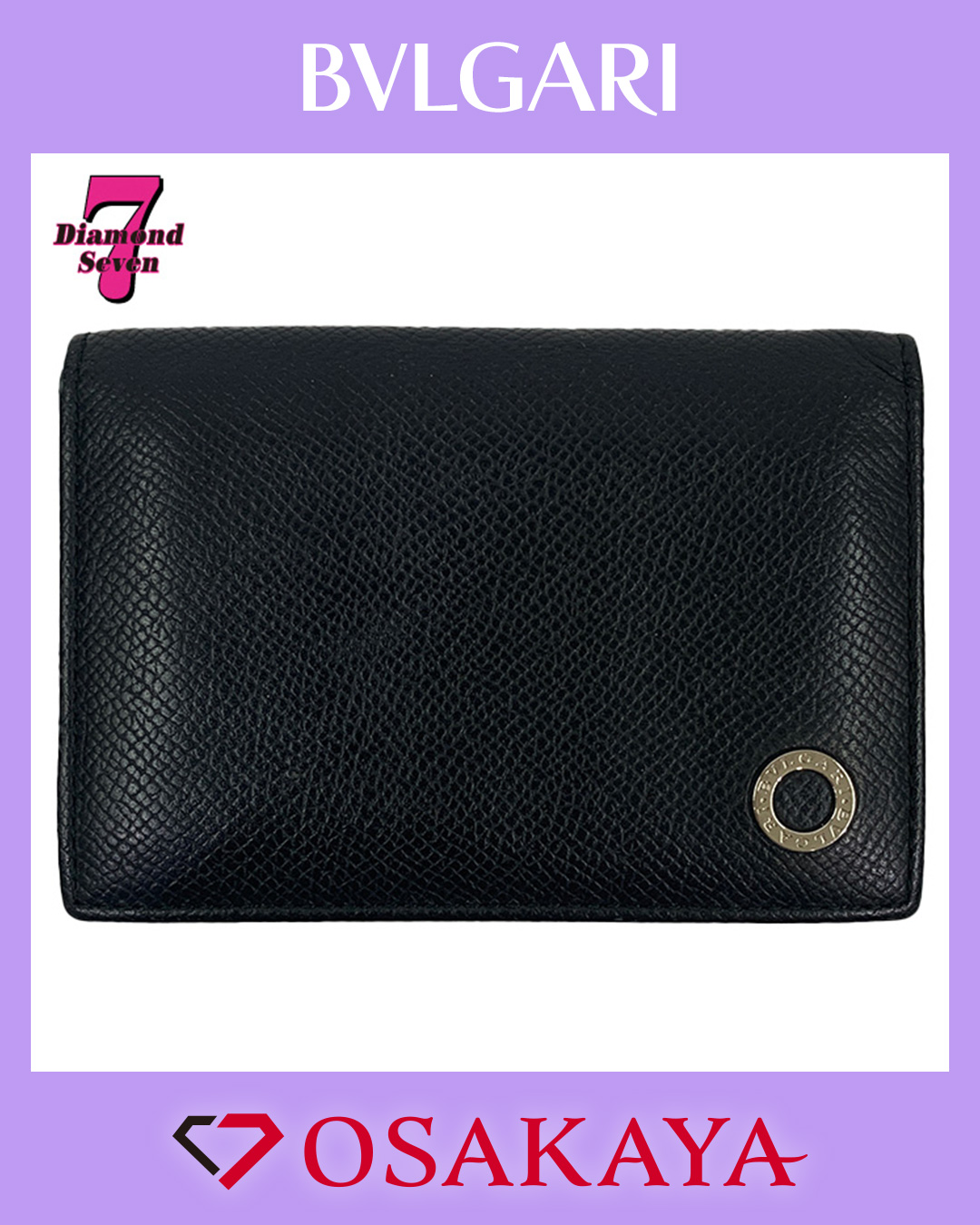 ブルガリブルガリ カードケース・名刺入れ / ブラック レザー 30400