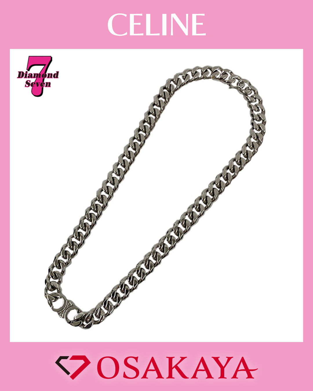 セリーヌ トリオンフ ロゴ グルメット ネックレス